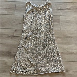 Joyfolie Silver Sequin Dress